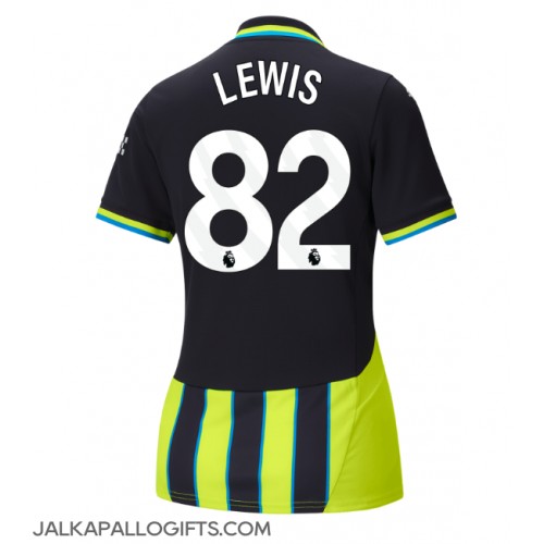 Manchester City Rico Lewis #82 Vieraspaita Naiset 2024-25 Lyhythihainen